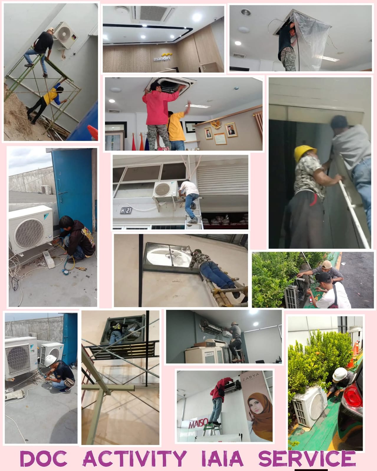 Teknisi IAIA Service mengerjakan berbagai unit AC di Tangerang